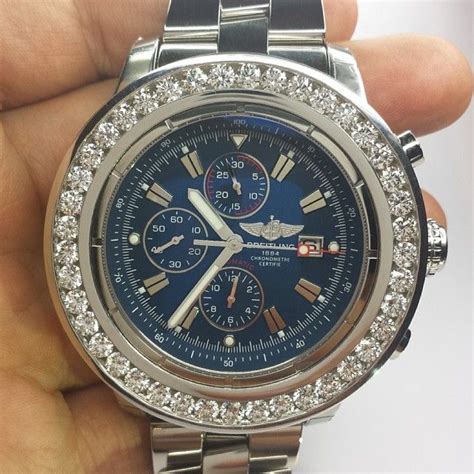 iced out breitling replica|breitling replica watch.